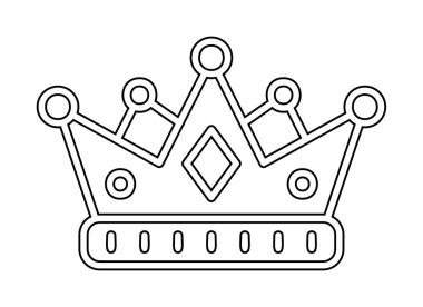 Taç düz simge vektör çizim