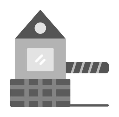 Askeri Bariyer simgesinin vektör çizimi 