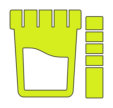 İdrar Test Ağı simgesi, vektör illüstrasyonu