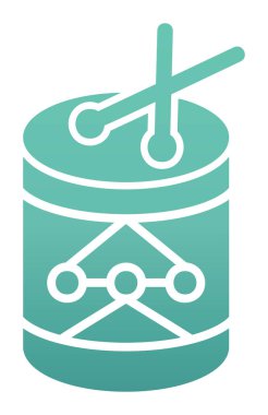 Davullar web simgesi, vektör illüstrasyonu