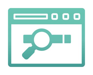 tarayıcı web simgesi, vektör illüstrasyonu 