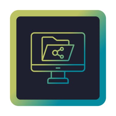 Basit Dosya Paylaşımı simgesi, vektör illüstrasyonu