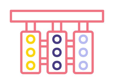 Trafik ışıkları web simgesi, vektör çizim 