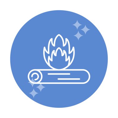  düz ateş ikonu, illüstrasyon vektörü