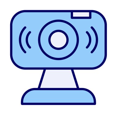 Web kamerası, web simgesi basit illüstrasyon