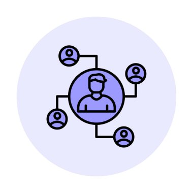 Basit düz sosyal ağ simgesi işareti