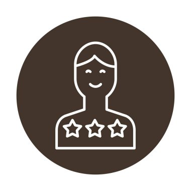 Müşteri memnuniyeti derecelendirme simgesi, vektör illüstrasyonu  