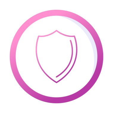 Kalkan yassı ikon vektör çizimi