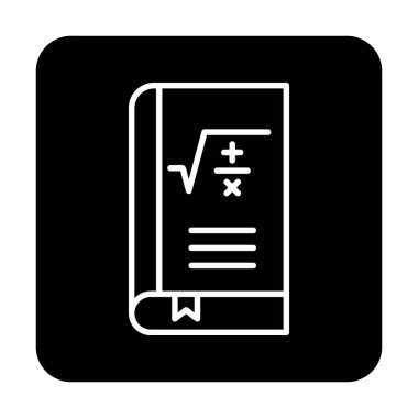 Matematik kitabı. Web simgesi basit illüstrasyon                         