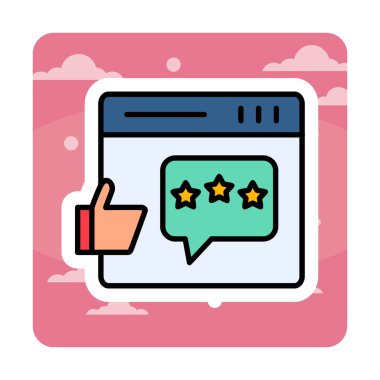  düz geribildirim simgesi vektör çizimi tasarımı