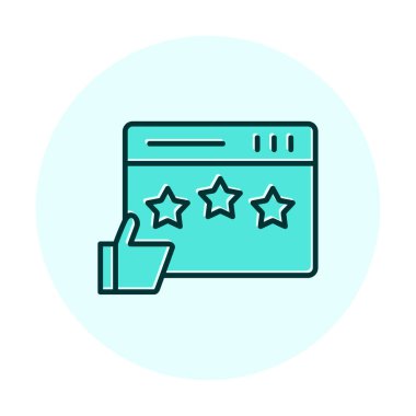  İmza simgesi vektör illüstrasyonunu gözden geçir 