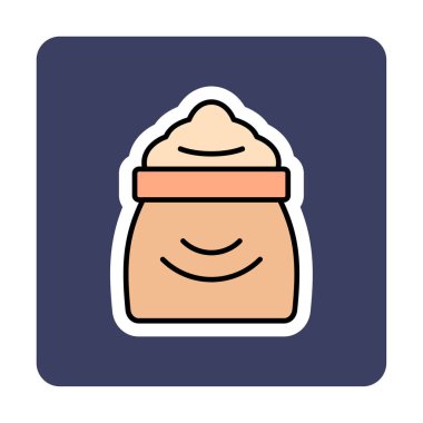 Şeker düzlüğü simgesi, vektör illüstrasyonu  