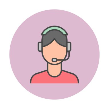 Vektör olarak Müşteri Hizmetleri Ajanı simgesi. logotype