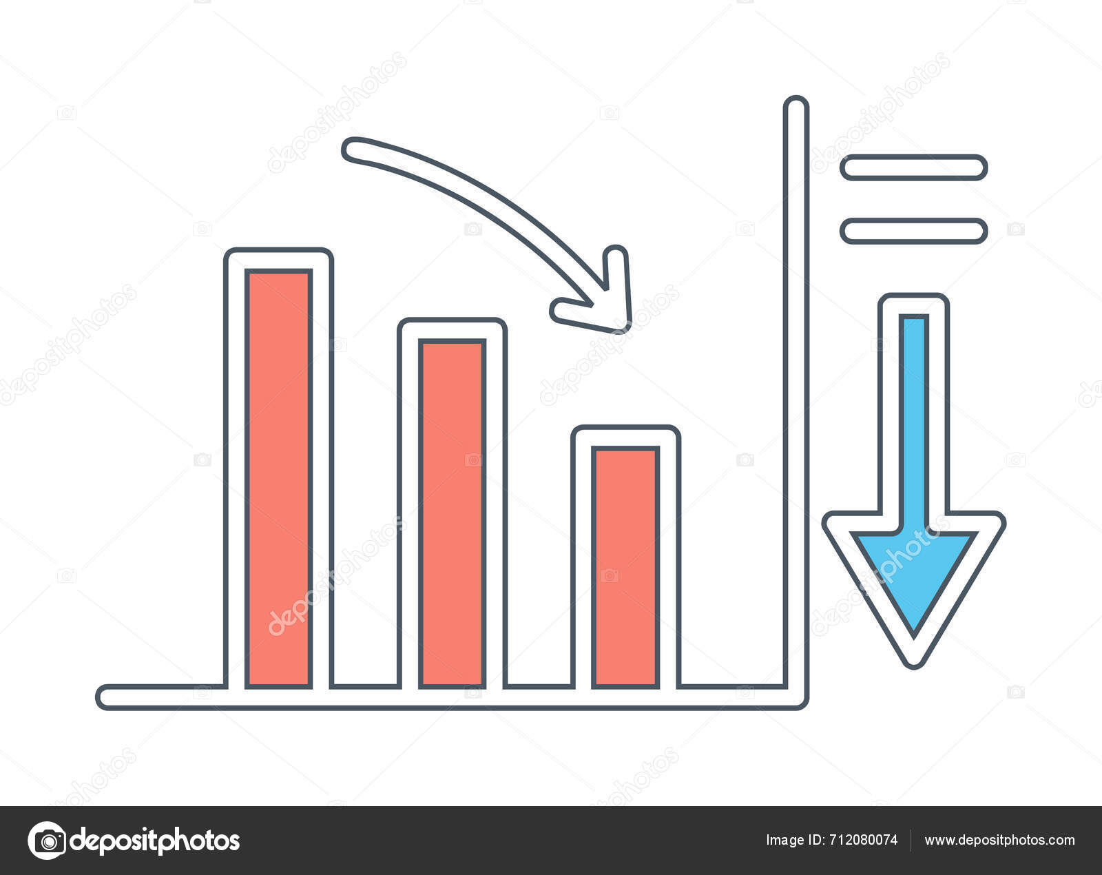 Simple Diminuer Icône Graphique Illustration Vectorielle