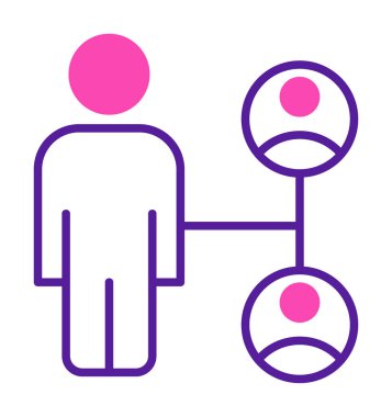 Takım yönetimi kavramının iş dünyası simgesi, vektör illüstrasyonu