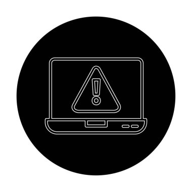 Hata vektör çizimi, Konsept ve grafik tasarım için Adware vektör çizgisi simgesi. 