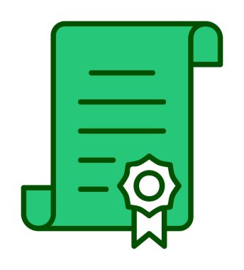 rozet sertifikası, renk çizgisi simgesi.