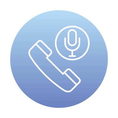 Basit Arama Kaydı simgesi, vektör illüstrasyonu