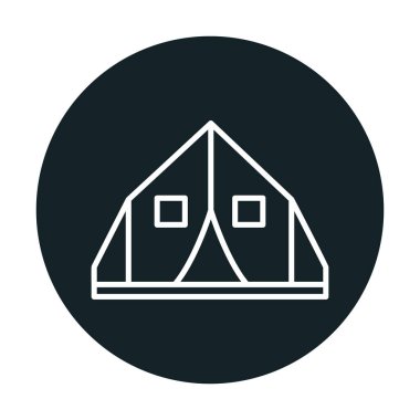 çadır simgesi, vektör çizimi  