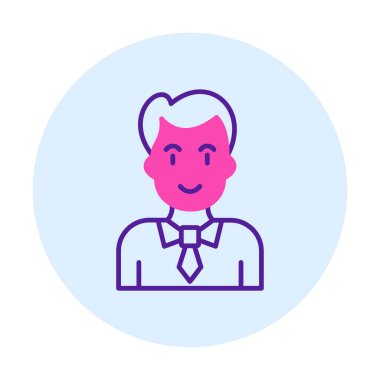 Profesör Web simgesi, vektör illüstrasyonu