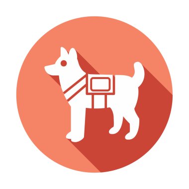 Askeri Köpek simgesi vektör illüstrasyonu