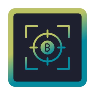 Basit düz para ve hedef. Web simgesi 