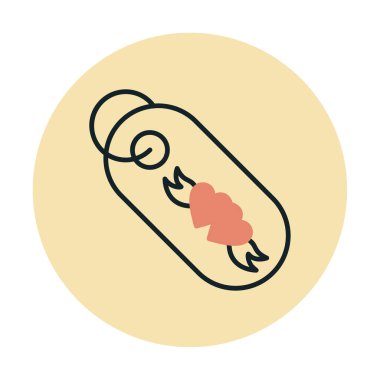 Hediye Etiketi simgesi, vektör illüstrasyonu 