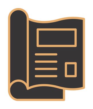 dergi simgesi, vektör illüstrasyonu basit tasarım