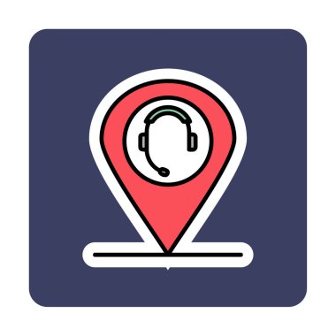 konum pin simgesi, vektör illüstrasyonu basit tasarım
