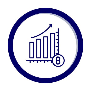 Kâr, kripto para birimi şeması, bitcoin vektör ilüstrasyonu