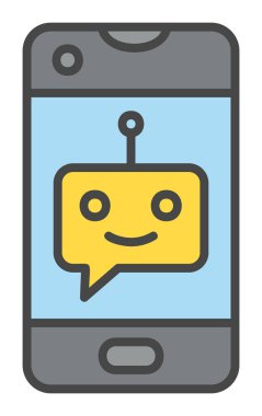 Sohbet simgesi vektör illüstrasyonu