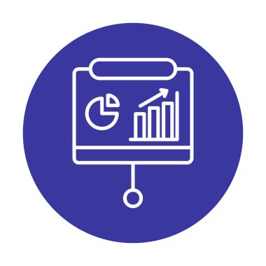 Sunum, iş istatistikleri ve pasta grafik ikonlu veri analizleri. iş analizleri, analizler, istatistikler, pasta grafiği