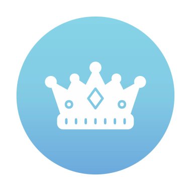 Taç düz simge vektör çizim