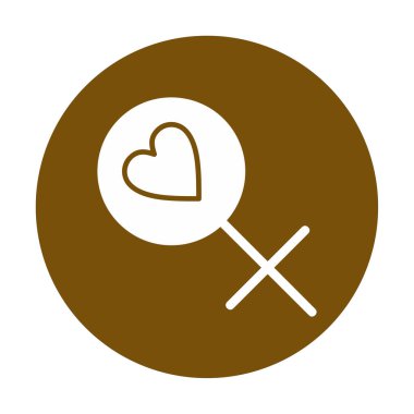 Kadın Sembol ikonu vektör illüstrasyonu