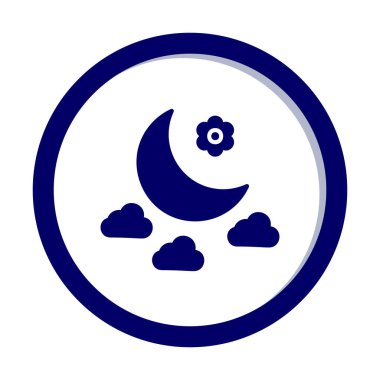 Ay simgesi, vektör illüstrasyonu basit tasarım