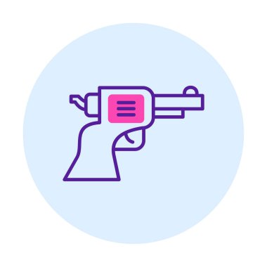 askeri tabanca ikonu vektör illüstrasyonu 