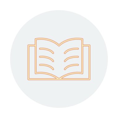 açık kitap simgesi, vektör illüstrasyonu basit tasarım