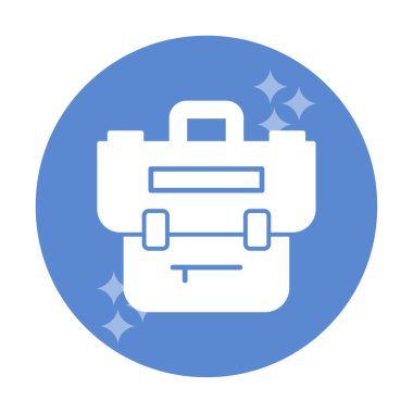 Çanta. Web simgesi basit illüstrasyon  