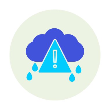 Basit Hava Uyarısı simgesi, vektör illüstrasyonu