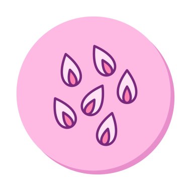 Çiçek Yaprakları simgesi, vektör illüstrasyonu  