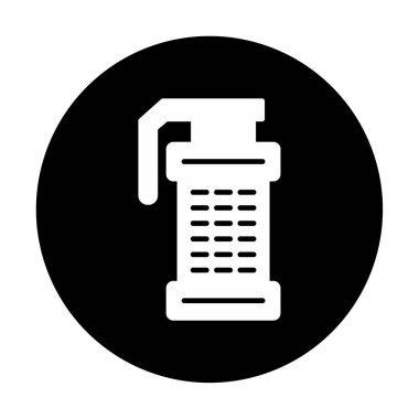 Smoke Grenade web simgesi, vektör illüstrasyonu