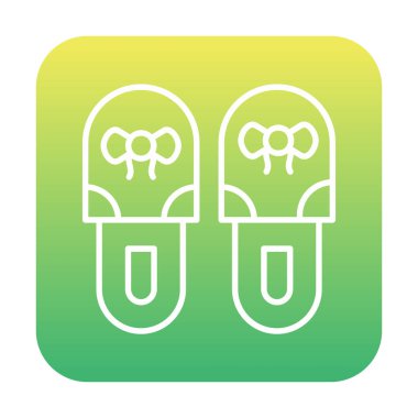 Basit Terlik simgesi, vektör illüstrasyonu