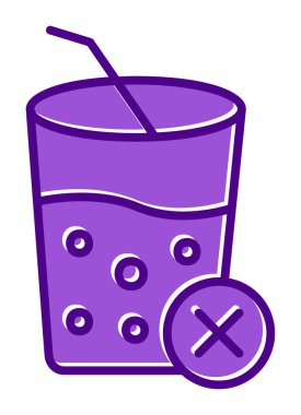 Meyve suyu işareti yok. Web simgesi basit illüstrasyon 