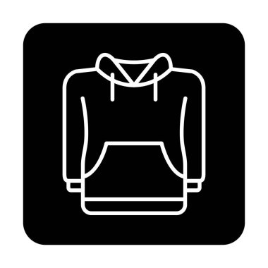 Basit kapüşonlu simge, vektör çizimi