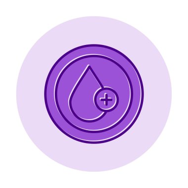 Kan damlası ağ simgesi, vektör illüstrasyonu 