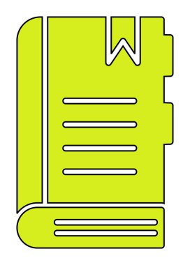 kitap simgesi, vektör illüstrasyonu basit tasarım