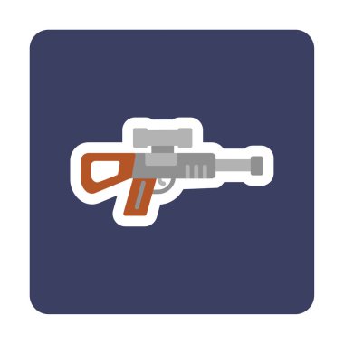 Keskin nişancı silahı ikonu vektör çizimi