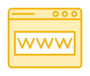 tarayıcı pencere renk çizgisi simgesi.  