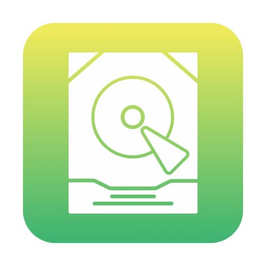 hdd simgesi, vektör illüstrasyonu basit tasarım