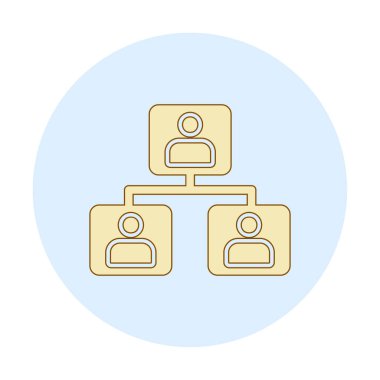 takım ağ simgesi, vektör illüstrasyonu 